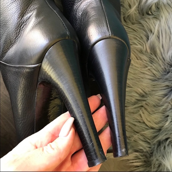 Sold GIUSEPPE ZANOTTI 🌹 OTK LEATHER BOOTS SZ 38 - Picture 7 of 8